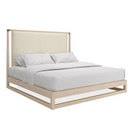 Caracole Pinstripe Uph King Bed Light