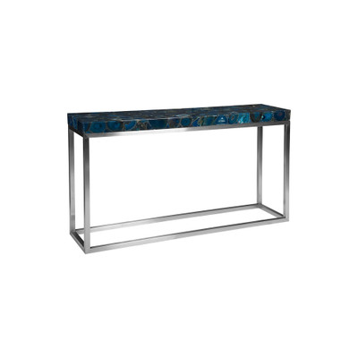 Phillips Collection Agate Console Table - Stainless Steel Base