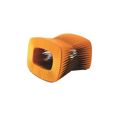 Phillips Collection Seat Belt Ottoman - Orange