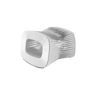 Phillips Collection Seat Belt Ottoman - White