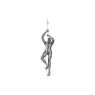 Phillips Collection Climbing Sculpture w - Rope - Black - Silver - Aluminum