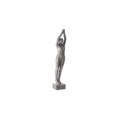 Phillips Collection Standing Diving Sculpture - Black - Silver - Aluminum