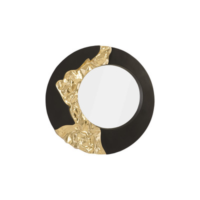 Phillips Collection Mercury Mirror - Black - Gold Leaf