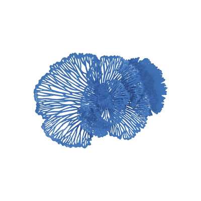 Phillips Collection Flower Wall Art - Medium - Blue - Metal