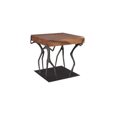 Phillips Collection Atlas Side Table - Chamcha Wood - Natural - Metal