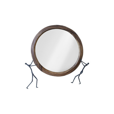 Phillips Collection Atlas Mirror - Chamcha Wood - Natural - Metal