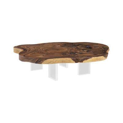 Phillips Collection Floating Coffee Table with Acrylic Legs - Natural - Size Varies - Large