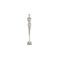 Phillips Collection Tall Chiseled Female Sculpture - Resin - Silver Leaf