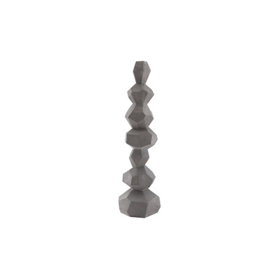 Phillips Collection Faceted Rock Column Sculpture - Gray