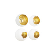 Phillips Collection Broken Egg Wall Art - White and Gold Leaf - Set of 4