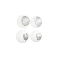 Phillips Collection Broken Egg Wall Art - White and Silver Leaf - Set of 4