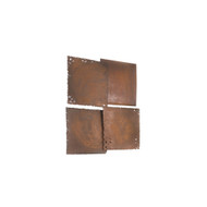 Phillips Collection Cast Square Oil Drum Wall Tiles - Resin - Rust Finish - Set of 4