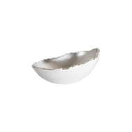 Phillips Collection Broken Egg Bowl - White and Silver Leaf