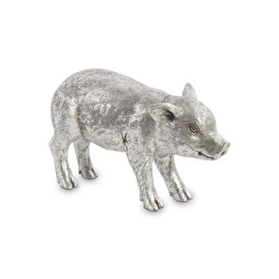 Phillips Collection Standing Piglet - Silver Leaf