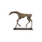 Phillips Collection Prancing Horse Sculpture on Black Metal Base - Resin - Bronze Finish