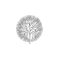 Phillips Collection Wire Tree Wall Art - Large - Circle - Metal - Black