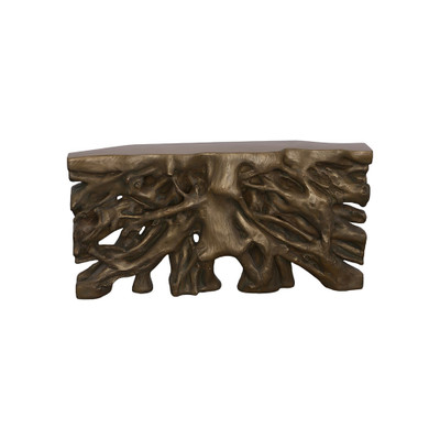 Phillips Collection Square Root Console Table - Resin - Antique Bronze Finish