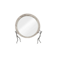 Phillips Collection Atlas Mirror - Chamcha Wood - Gray Stone Finish - Metal