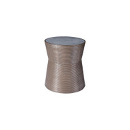 Phillips Collection Kono Side Table - Resin - Bronze Finish - Concrete Composite Top