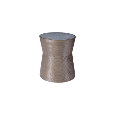 Phillips Collection Kono Side Table - Resin - Bronze Finish - Concrete Composite Top