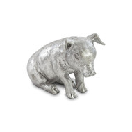 Phillips Collection Sitting Piglet - Silver Leaf