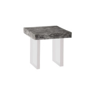 Phillips Collection Floating Side Table - Gray Stone - Acrylic Legs