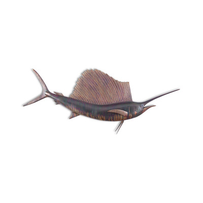 Phillips Collection Sail Fish Wall Sculpture - Resin - Copper Patina Finish