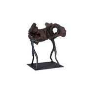 Phillips Collection Atlas Tabletop Sculpture - Freeform High Lift - With Base - Dark