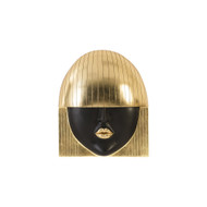 Phillips Collection Fashion Faces Wall Art - Large - Kiss - Black and Gold Leaf