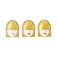 Phillips Collection Fashion Faces Wall Art - Small - White and Gold Leaf - Set of 3