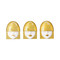 Phillips Collection Fashion Faces Wall Art - Small - White and Gold Leaf - Set of 3