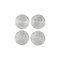 Phillips Collection Ripple Wall Disc - Set of 4 - Resin - LG - Silver Leaf with Antiquing