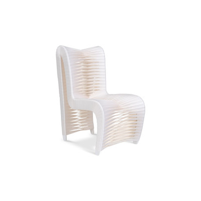 Phillips Collection Seat Belt Dining Chair - High Back - White - Off-White