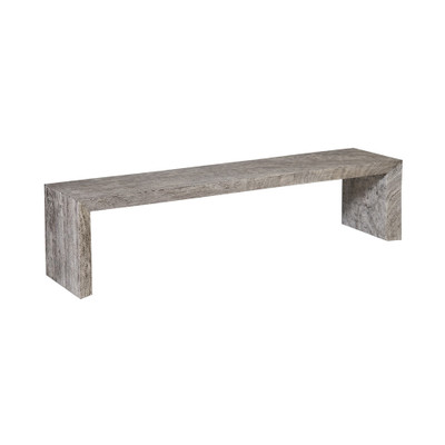 Phillips Collection Waterfall Bench - Gray Stone
