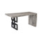Phillips Collection Waterfall Desk - Gray Stone - Satin Black Overlap Leg