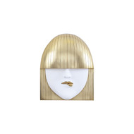 Phillips Collection Fashion Faces Wall Art - Large - Pout - White and Gold Leaf
