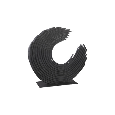 Phillips Collection Swoop Tabletop Sculpture - Black Wood - Large