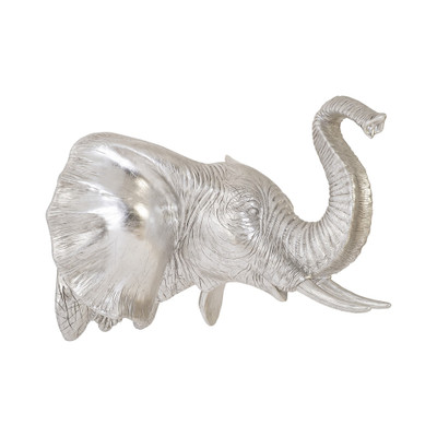 Phillips Collection Elephant Wall Art - Resin - Silver Leaf