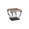 Phillips Collection Atlas Side Table - Chamcha Wood - Gray Stone Finish - Metal