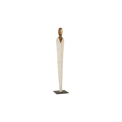 Phillips Collection Vested Female Sculpture - Medium - Chamcha - Natural - White - Gold