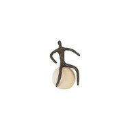 Phillips Collection Abstract Figure on Bleached Wood Base - Bronze Finish