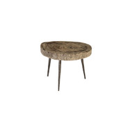 Phillips Collection Crosscut Coffee Table - Gray Stone - Forged Legs