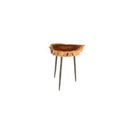 Phillips Collection Burled Side Table - Forged Legs