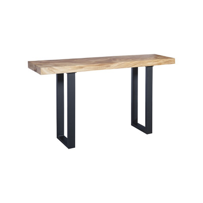 Phillips Collection Origins Straight Edge Console Table - Metal U Legs - Matte - Black
