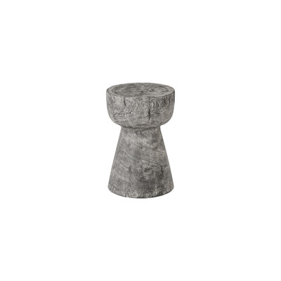 Phillips Collection Curved Wood Stool - Thin - Gray Stone