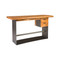 Phillips Collection Iron Frame Standing Desk with Drawers - Natural - Bar Height