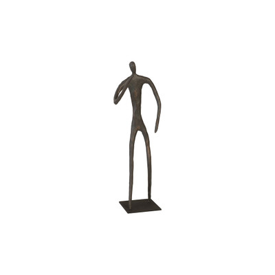 Phillips Collection Abstract Figure on Metal Base - Bronze Finish - Elbow Bent