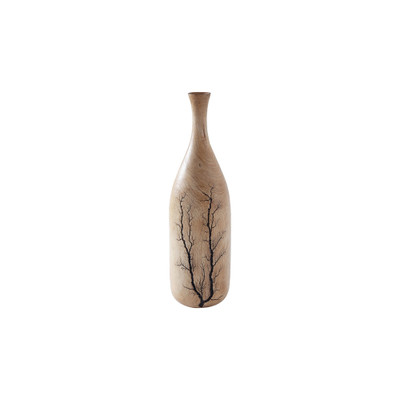 Phillips Collection Lightning Bottle - Mango Wood - Curved Neck