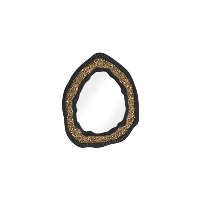 Phillips Collection Geode Mirror - Black And Gold - Matte