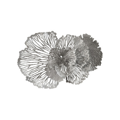 Phillips Collection Flower Wall Art - Medium - Gray - Metal